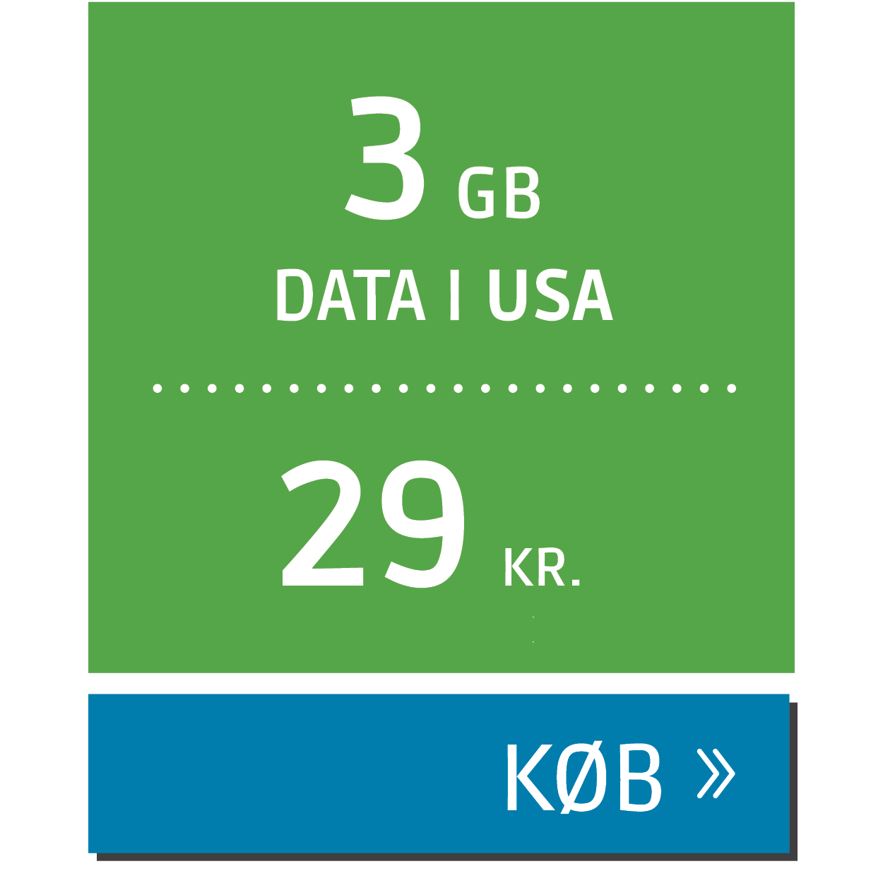 Data til USA for 29 kr.